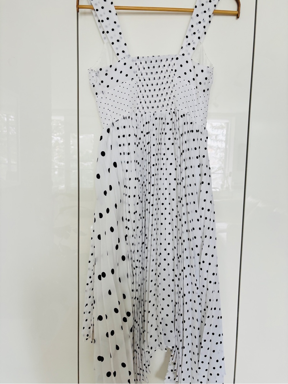 Banana Republic White and Black Polka Dot Midi Dress - Picture 3 of 6